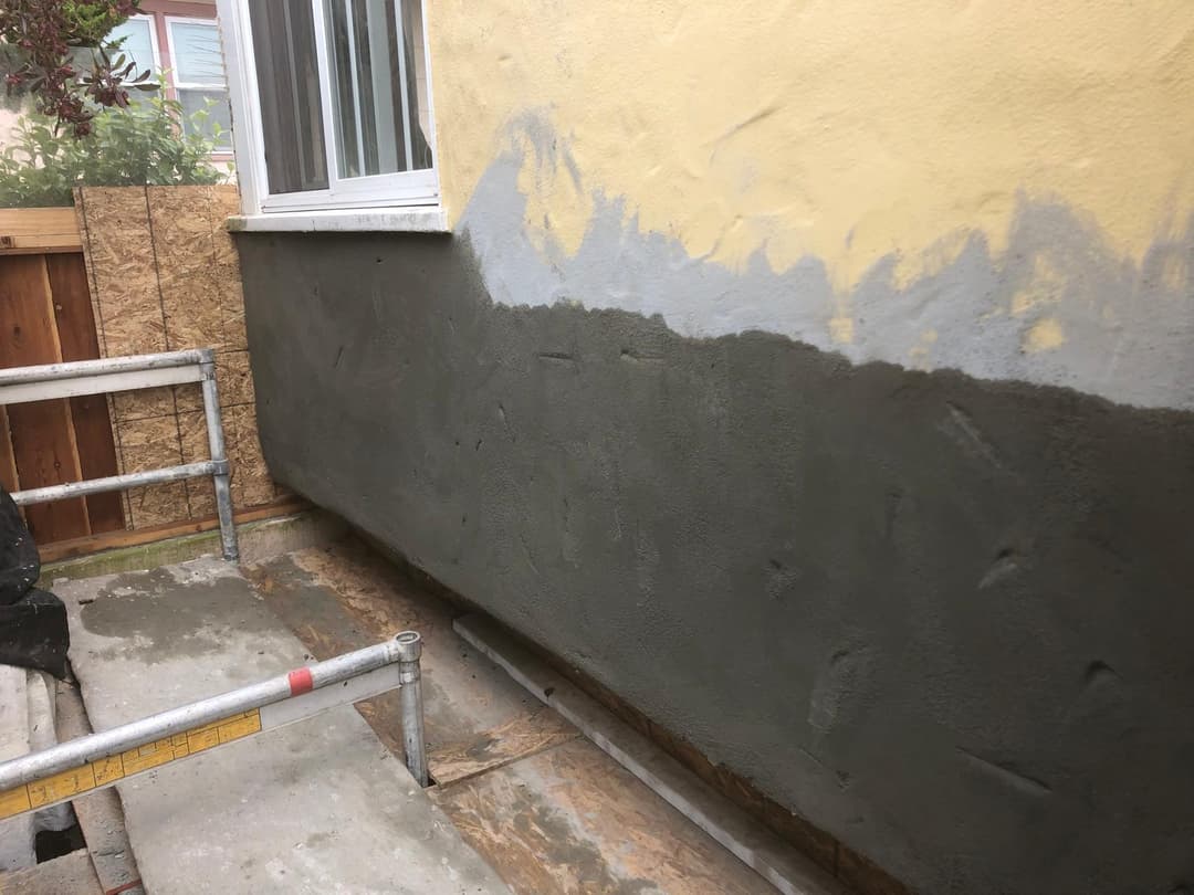 newly plastered wall
